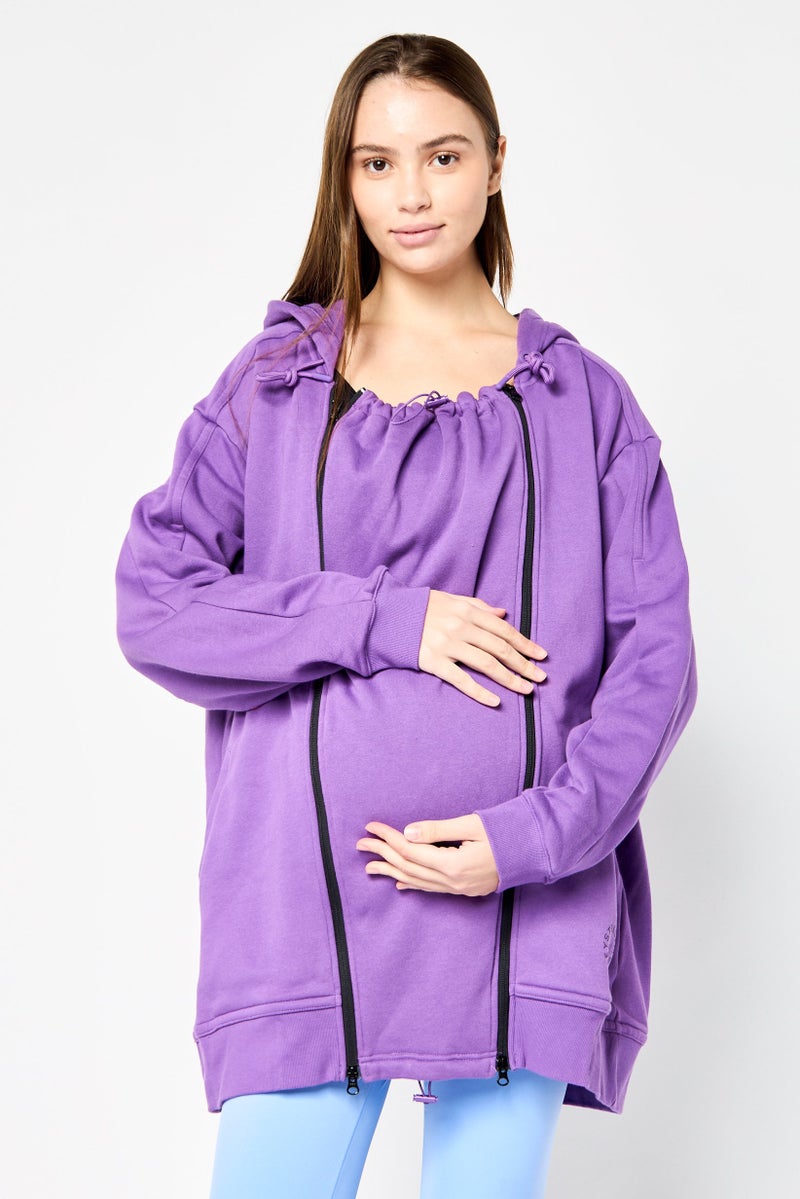 Adidas Adidas by Stella McCartney Maternity Sportswear Fit  3in1 Long Sleeve Outdoor Jacket, Purple  - Image 1