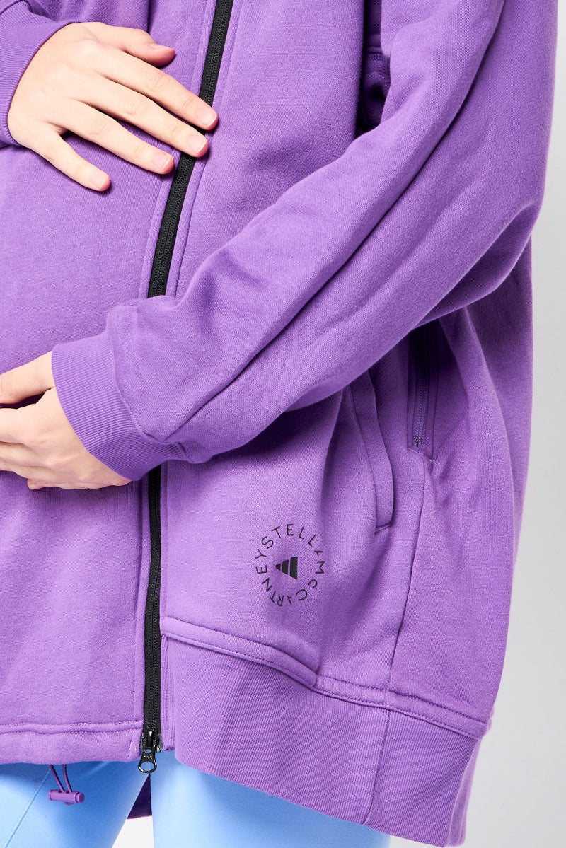 Adidas Adidas by Stella McCartney Maternity Sportswear Fit  3in1 Long Sleeve Outdoor Jacket, Purple  - Image 3