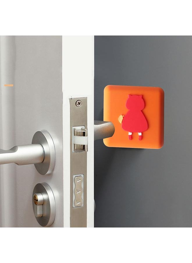 Thoraya Door Handle Bumper Cartoon Prevents Collision Self Adhesive Thickened Silent Door Handle Stopper for Door Refrigerator Furniture Little Red Hat  - Image 5