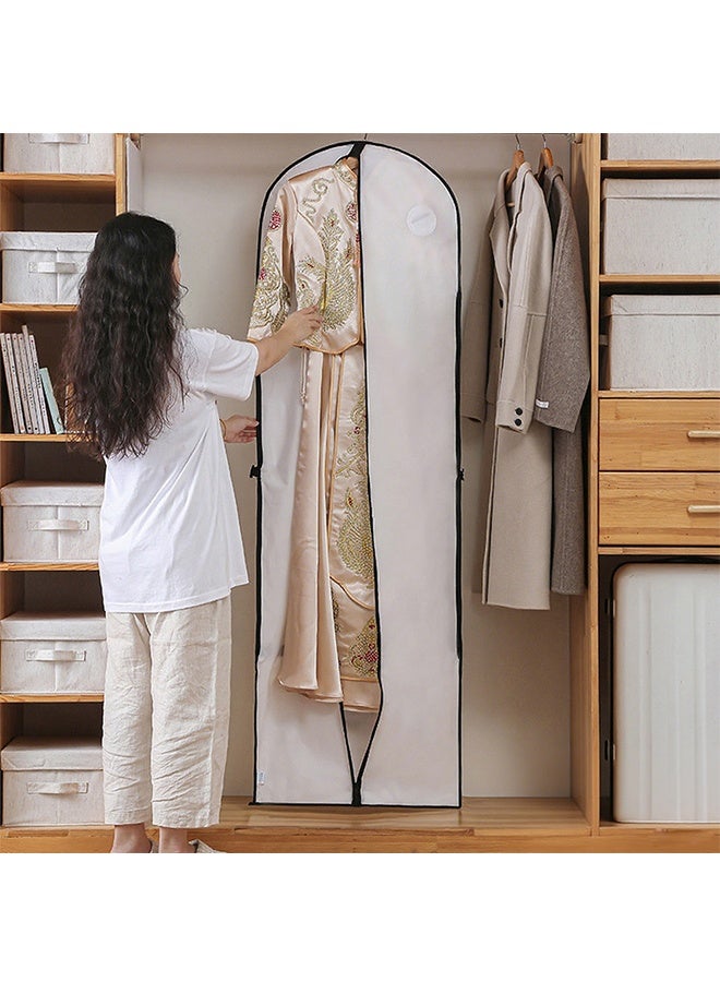 2 Pieces 180cm×60cm White Household Clothing Dust-Proof Bags, Dust-Proof Covers, Clothing Storage Bags, Hanging Garment Bag, Clothing Storage Dust-Proof Bags, Outdoor Clothing Storage Bag, Can Be Stacked, Hung, Suitable For Use At Home And During Travel.  - Image 2