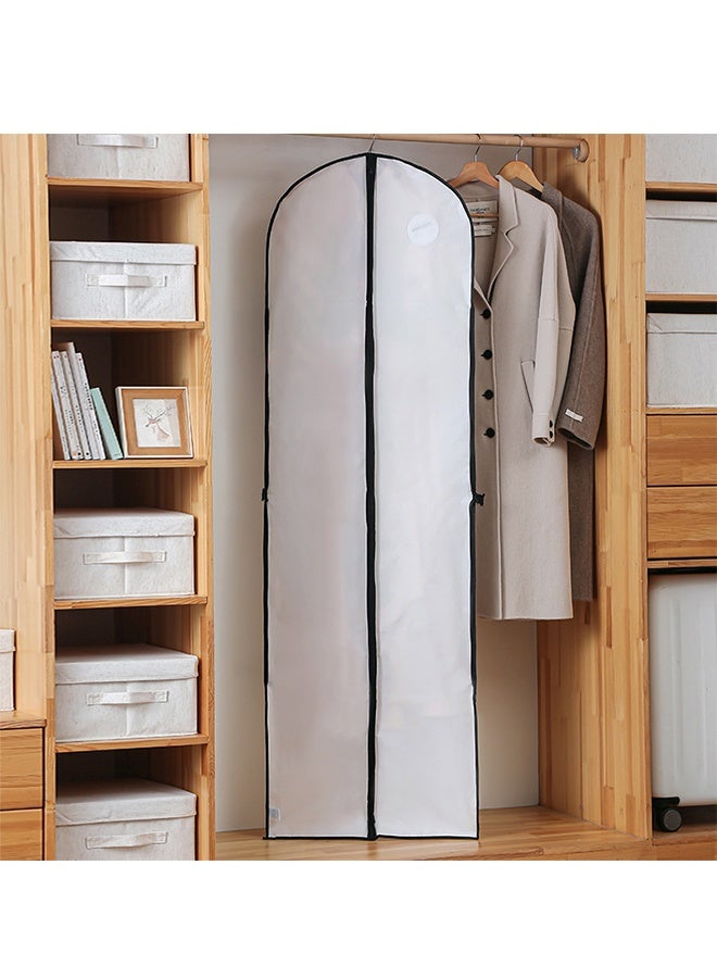 2 Pieces 180cm×60cm White Household Clothing Dust-Proof Bags, Dust-Proof Covers, Clothing Storage Bags, Hanging Garment Bag, Clothing Storage Dust-Proof Bags, Outdoor Clothing Storage Bag, Can Be Stacked, Hung, Suitable For Use At Home And During Travel.  - Image 3