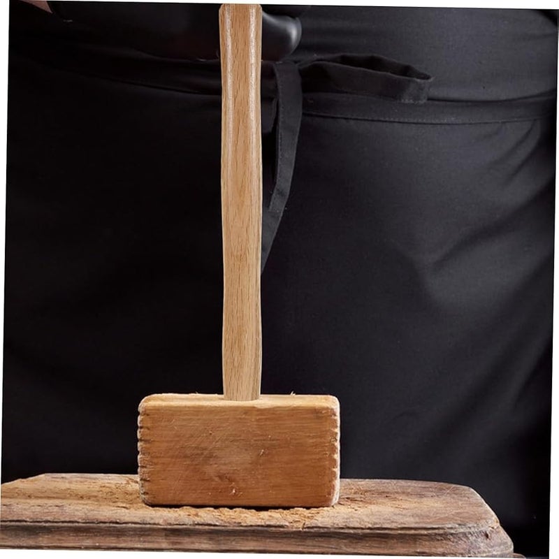 Wooden Hammer Handle Replacement 2 Pack 35 5X3X2 3CM Cushion Grip Woodworking Mallet - Image 4