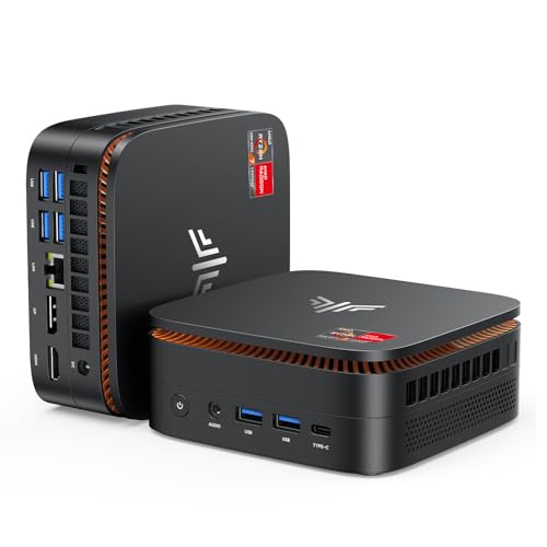 KAMRUI كمروى هايبر H1 ميني بي سي للألعاب، AMD رايزن 7 6800H، 16GB DDR5 4800MHz 512GB M.2 NVMe PCIe3.0x4 SSD ميني بي سي (8C/16T، حتى 4.7GHz)، 16MB L3 كاش ذكي، ثلاث شاشات 4K/واي فاي 6/بلوتوث 5.2/أجهزة كمبيوتر مكتبية ميني - Image 1