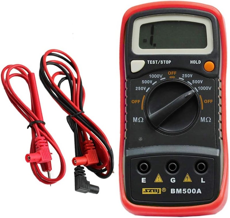 BM500A Digital Insulation Resistance Tester Megohmmeter 1000V 1999M Range - Image 2
