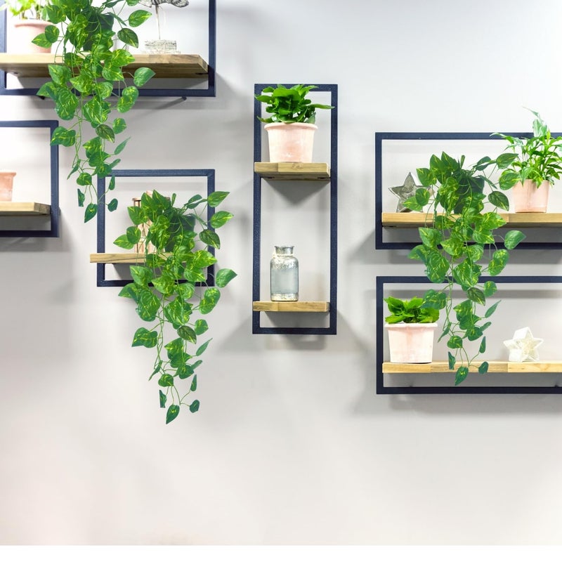 Tdas Plastic Artificial Plants With Pot Leaves Hanging Ivy Garlands Plant Greenery Vine Creeper Home Decor Door Wall Balcony Decoration Party 50 Cm 2 Pcs Money Plants - Image 4