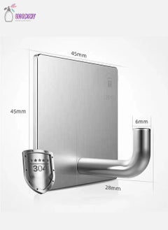 WAOKN 3 Pieces Of Perforation-Free Wall Hook, Stainless Steel Coat And Hat Hook Kitchen Bathroom Towel Hook  - Image 2