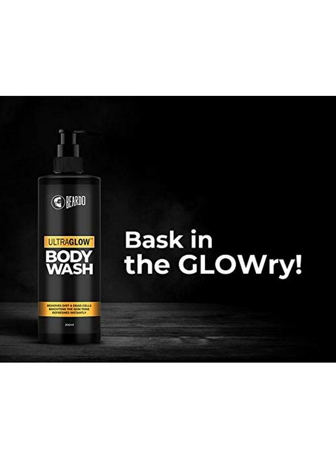 BEARDO Ultraglow Body Wash For Men 200Ml | Brightens Skin Tone | Removes Dirt & Dead Cells | Contains Mulberry & Bearberry Extracts | For Face And Body | Refreshes Instantly - Image 4