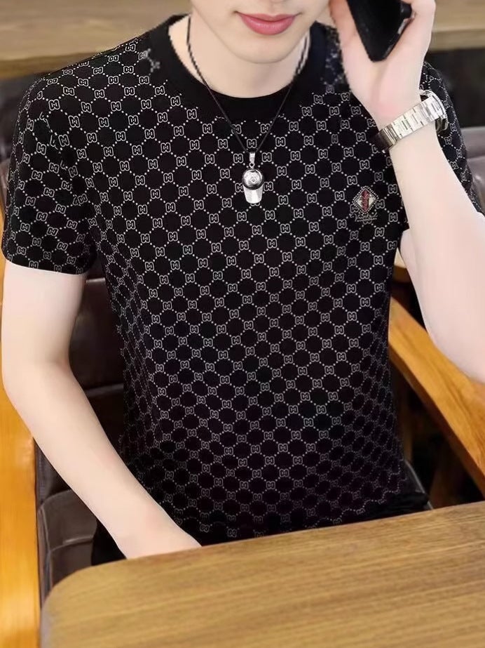 Men'S Short-Sleeved T-Shirt Printed Half-Sleeved Top Summer Thin Trendy Casual T-Shirt Top - Image 2