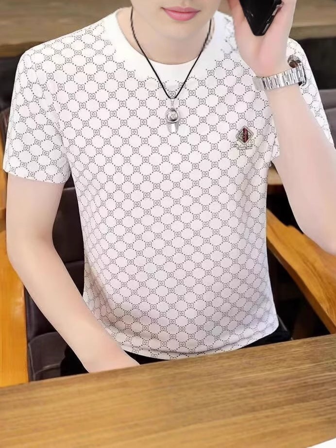 Men'S Short-Sleeved T-Shirt Printed Half-Sleeved Top Summer Thin Trendy Casual T-Shirt Top - Image 3