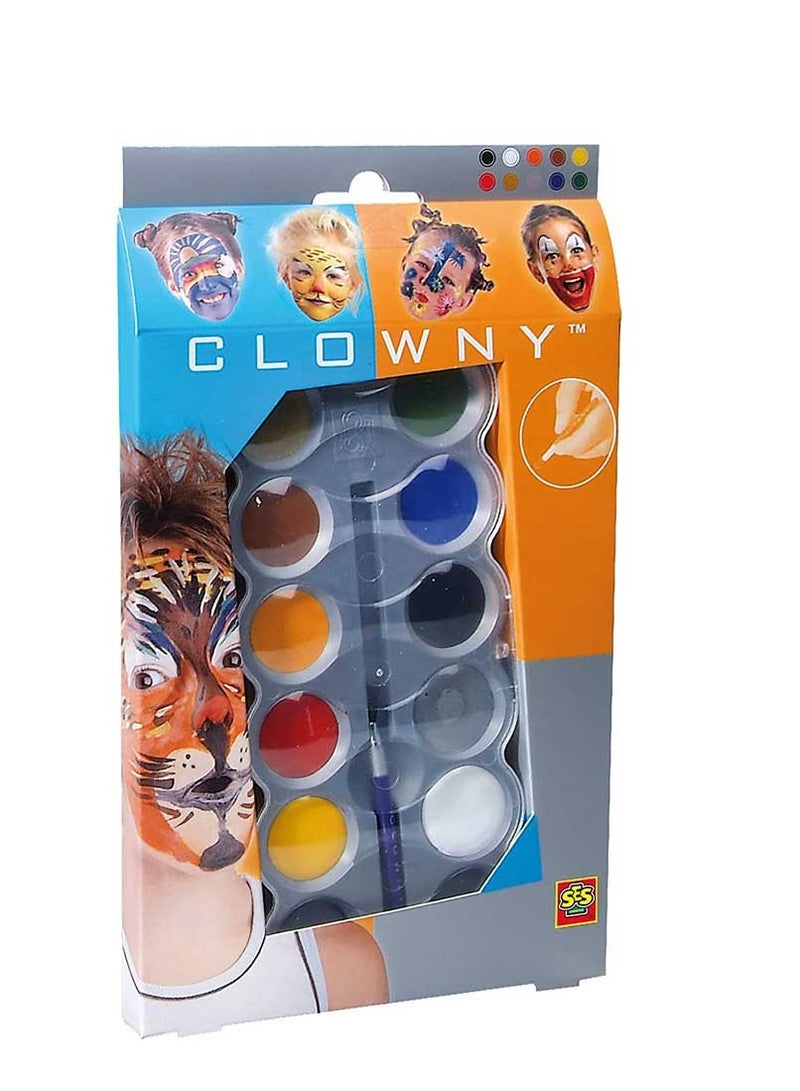 SES Creative -  Clowny Face Paint 10 Colours - Image 1