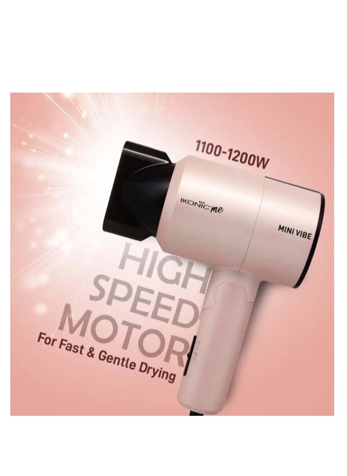 IKONIC - Ikonic ME Mini Vibe Hair Dryer Pearl Pink - Image 1