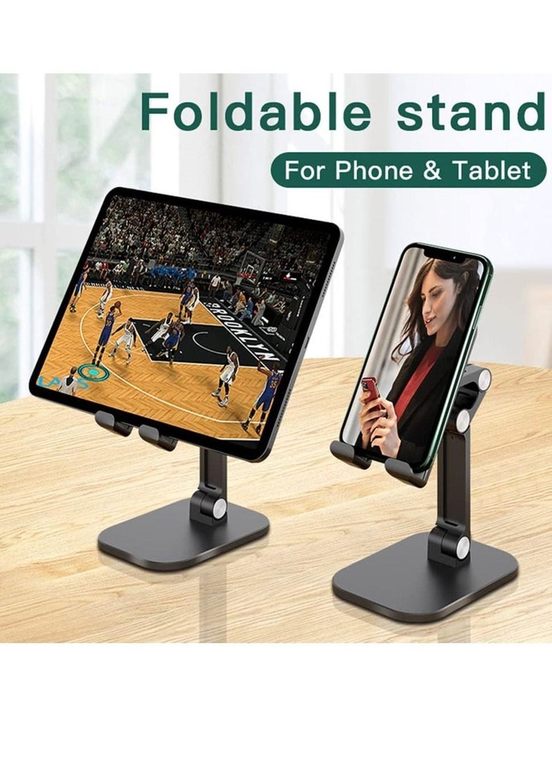 Generic - Phone Stand Adjustable Mobile Phone Holder Desktop Tablet Mount Compatible with iPhone 12/12 Pro Max 11 Pro Max XS XR, iPad Pro, Galaxy S20 Ultra S10 Plus S9 Note 10 Note 9, - Image 1