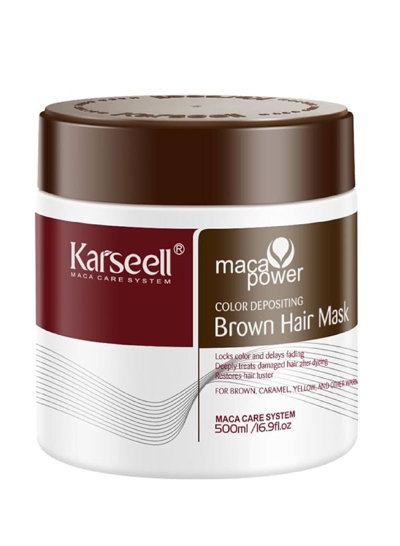 KARSEELL COLOR DEPOSITING BROWN HAIR MASK 500ML