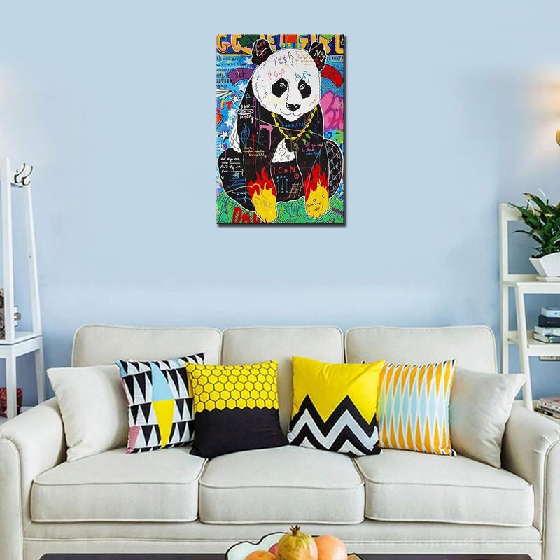 Tucocoo Graffiti Panda Canvas Wall Art - Image 4