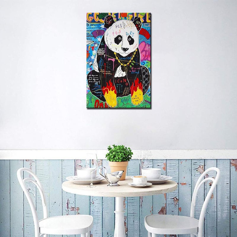 Tucocoo Graffiti Panda Canvas Wall Art - Image 3