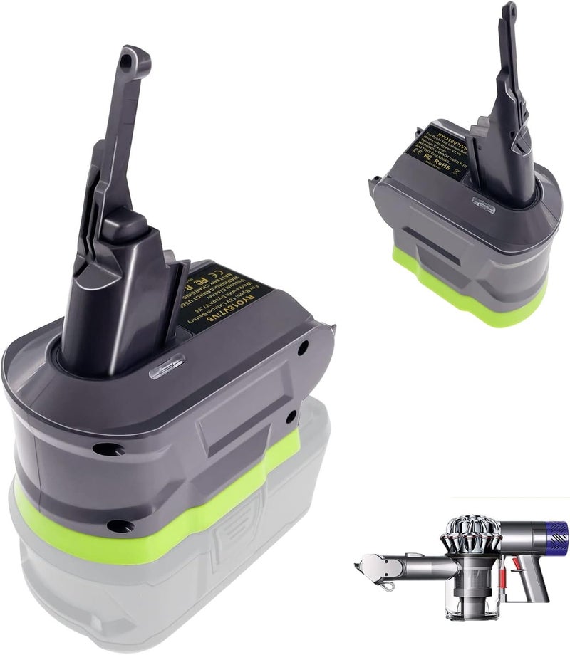 URUN for Dyson V7/V8 Battery Adapter Replacement, for Ryobi 18V Lithium Battery Work for Dyson V7/V8 Series Vacuum Cleaner (RYO18V7V8 Adapter Not Battery) - Image 1