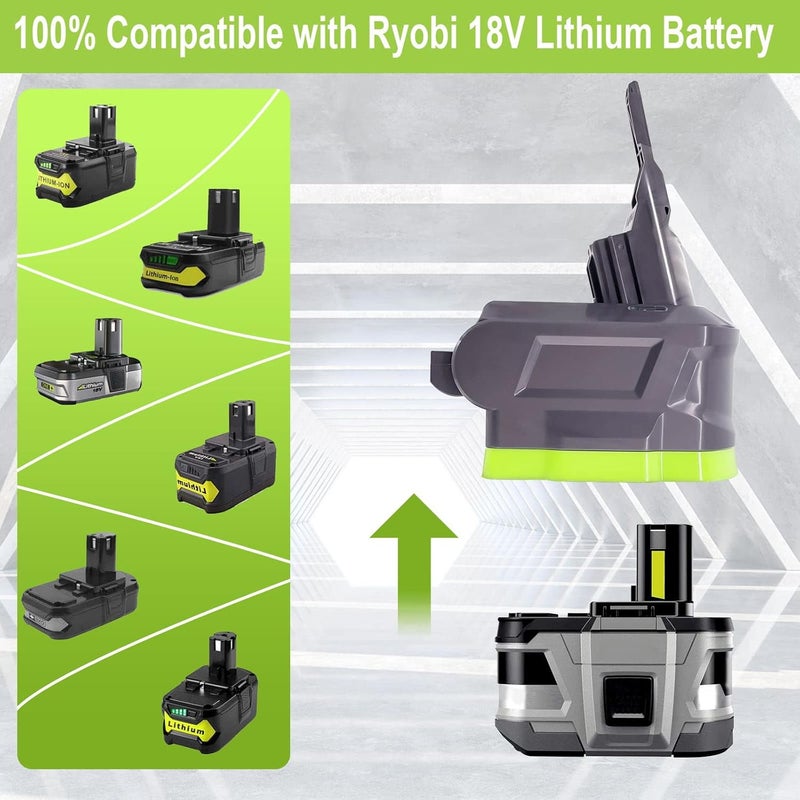 URUN for Dyson V7/V8 Battery Adapter Replacement, for Ryobi 18V Lithium Battery Work for Dyson V7/V8 Series Vacuum Cleaner (RYO18V7V8 Adapter Not Battery) - Image 3