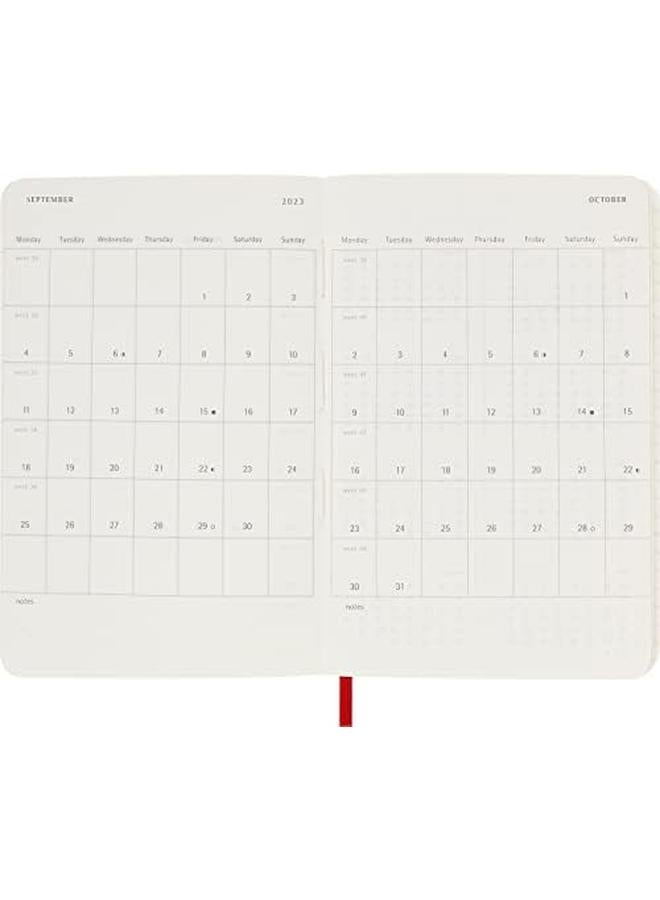 موليسكين 2023 دفتر ملاحظات أسبوعي 12 متر جيب أحمر قرمزي غطاء ناعم 3.5 × 5.5 - Image 4