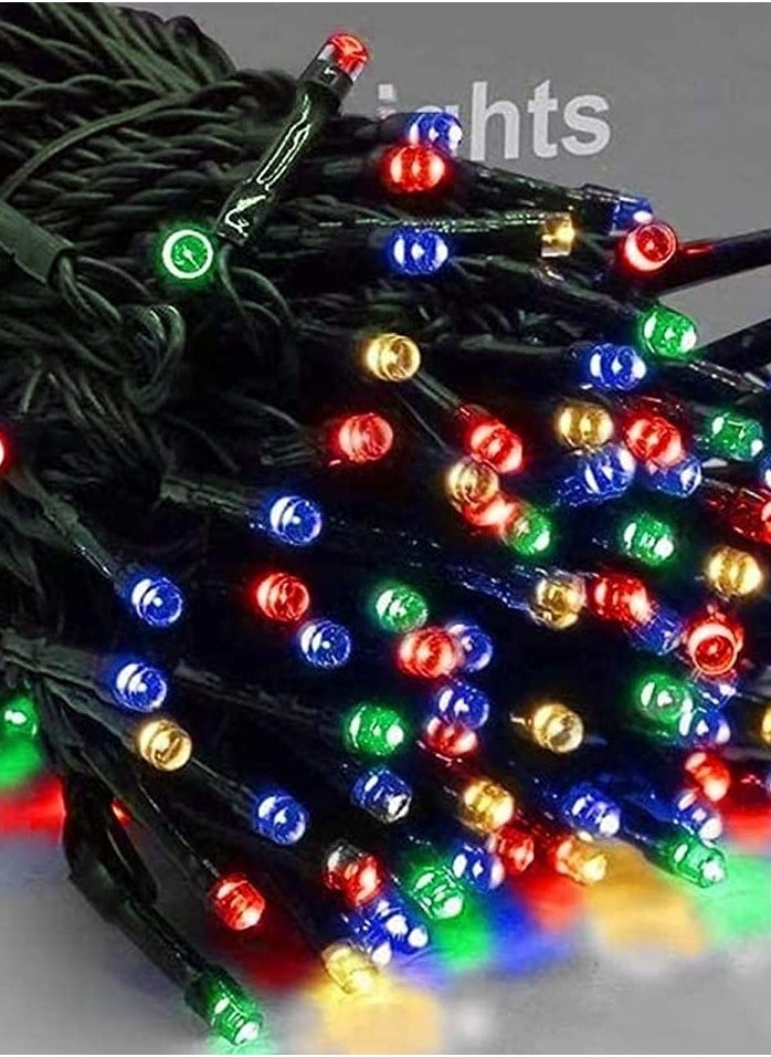 Multicolor 110ft 320 LEDs String Lights Black Wire Plug-in String Home Decorative LED Strip for Christmas EID Ramadan Diwali and Wedding Parties Decoration Box Button Control 8 Modes