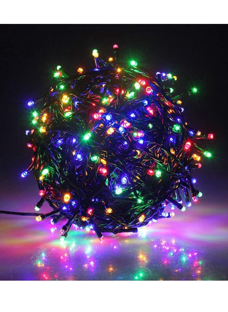Multicolor 110ft 320 LEDs String Lights Black Wire Plug-in String Home Decorative LED Strip for Christmas EID Ramadan Diwali and Wedding Parties Decoration Box Button Control 8 Modes