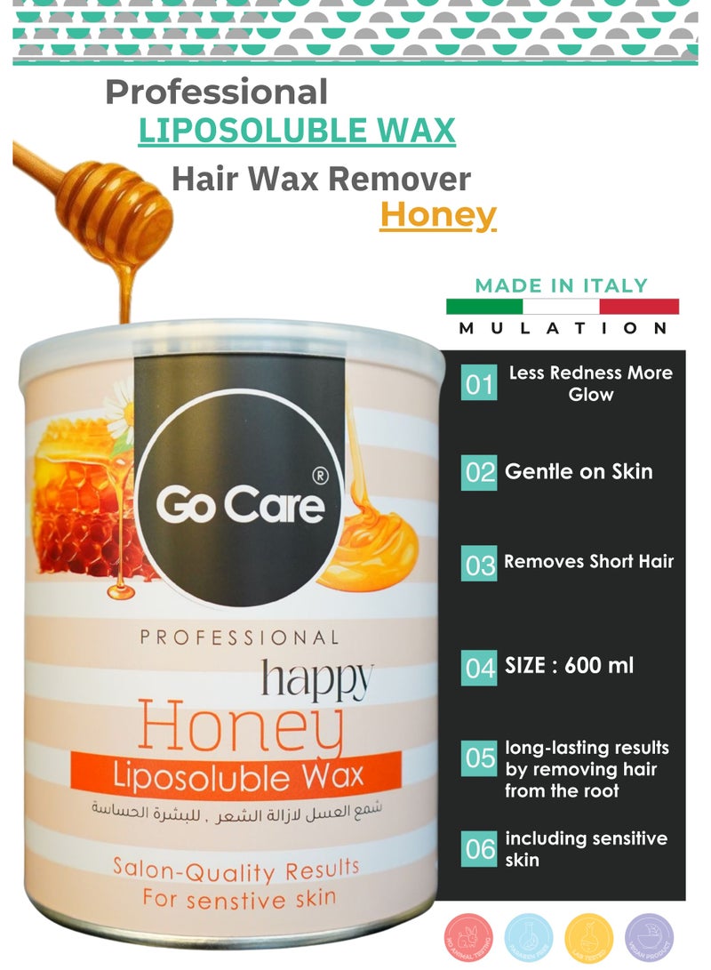 GoCare Professional Liposoluble Hair Wax in Can - Honey 600ml - Image 2