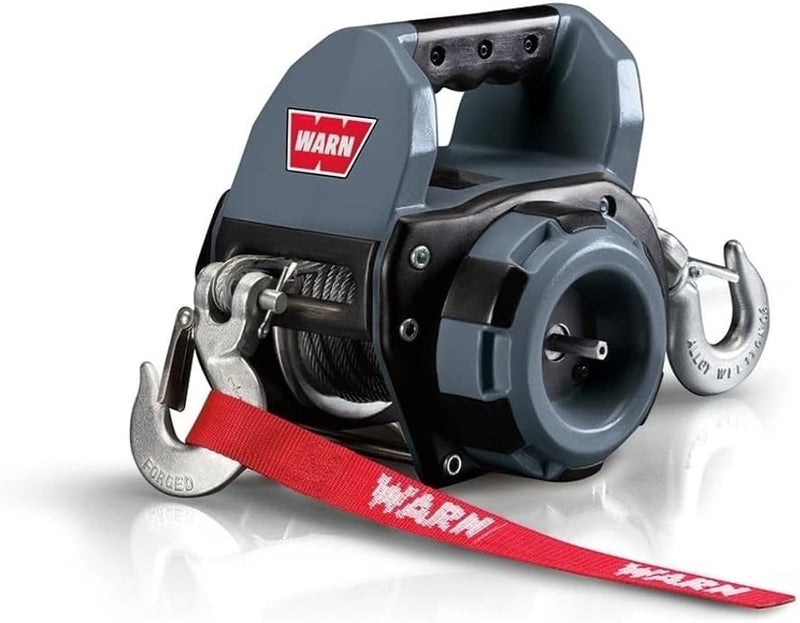 WARN وارن 101575 رافعة يدوية محمولة مع بئر 40 قدم حبل صناعي - قدرة سحب 750 رطل - Image 2