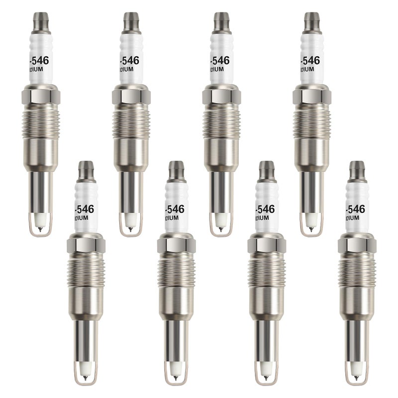 Iridium Spark Plugs 8 Pack SP515 SP546 Compatible with 2004 2005 2006 2007 2008 Ford F150 54 Expedition Explorer Mustang F250 F350 F450 Lincoln Mark LT Navigator Mercury Mountaineer V8 46L 54L