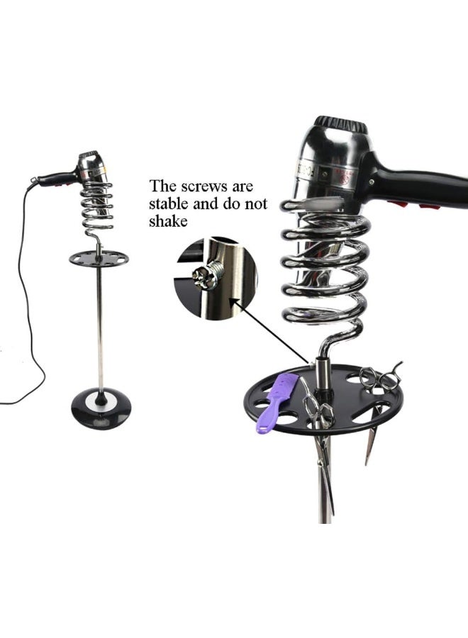 ماركة غير محددة SAFENHAND Professional Hair Dryer Holders Salon Spiral Stainless Steel Dryer Holder Hair Dryers Straighteners Desk Top Desk Mount Stand with Tray  - Image 4