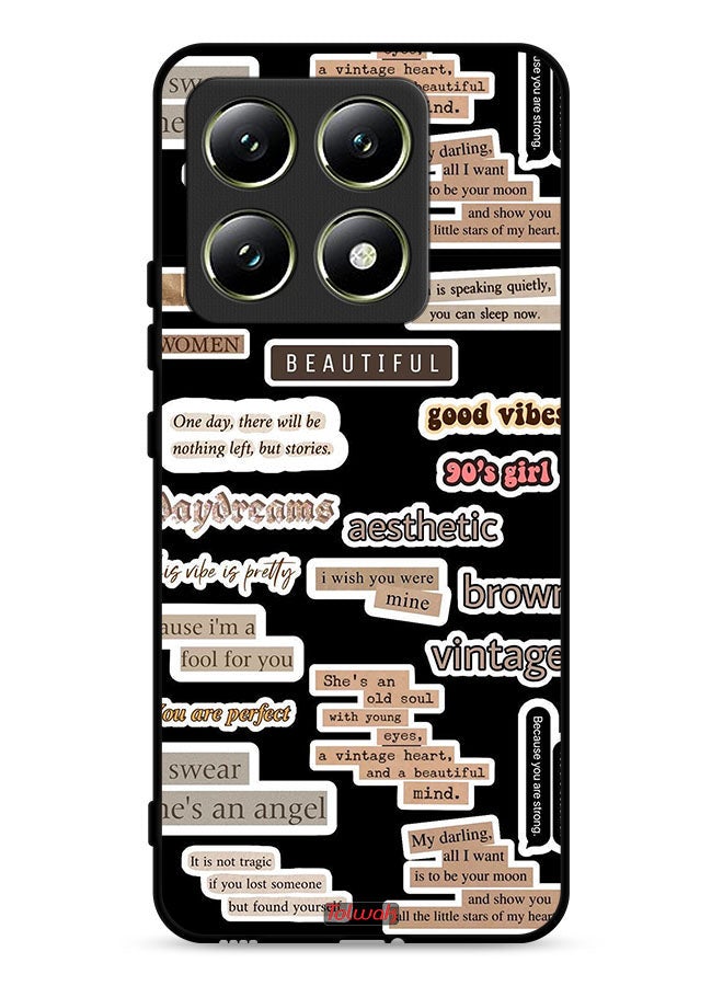 Tolwak Xiaomi 14T 5G Protective Case Cover Beautiful Quotes Stickers - Image 1