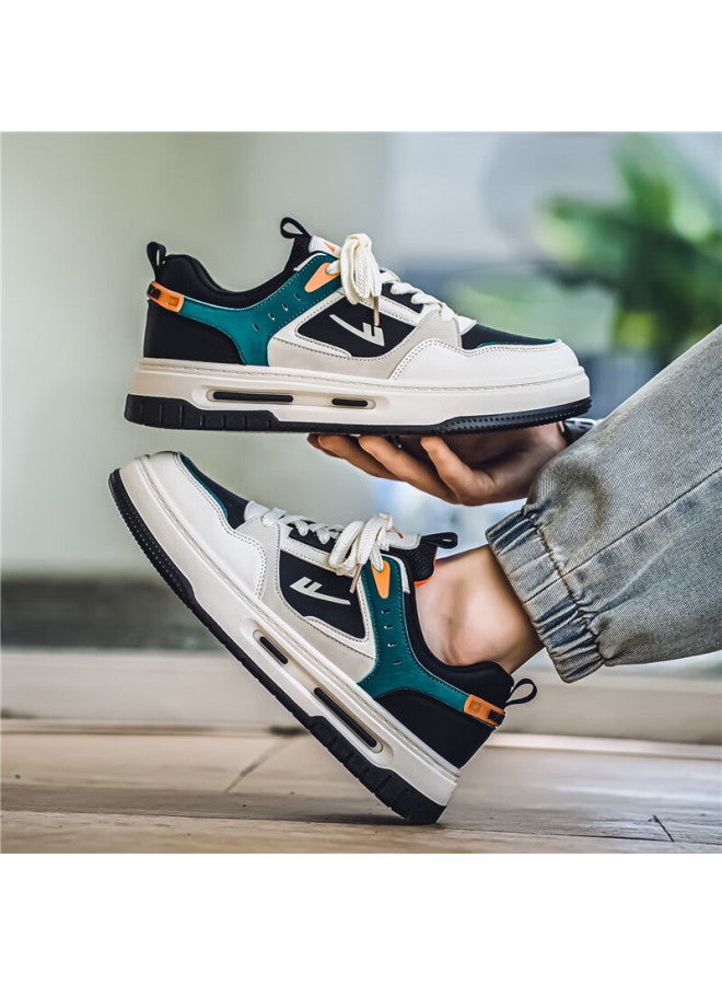 Pull Back Huili Men's Sneakers, Autumn Flat Comfortable Casual Shoes For Men Wxy-4478z Beige-black Ice Blue 41 - Image 5