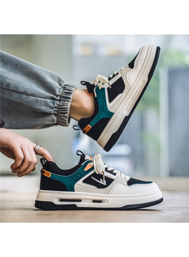 Pull Back Huili Men's Sneakers, Autumn Flat Comfortable Casual Shoes For Men Wxy-4478z Beige-black Ice Blue 41 - Image 4