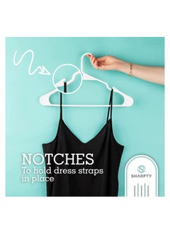 TYCOM Plastic Clothes Hangers - Suit Hangers 30 Pack Ultra Thin Space Saving 360 Degree Swivel Hook Clothes Hangers Hold Up-to 10 lbs for Coats Jackets Pants - Plastic 30pcs Beige  - Image 3