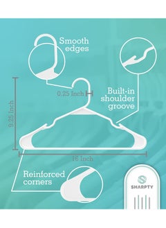 TYCOM Plastic Clothes Hangers - Suit Hangers 30 Pack Ultra Thin Space Saving 360 Degree Swivel Hook Clothes Hangers Hold Up-to 10 lbs for Coats Jackets Pants - Plastic 30pcs Beige  - Image 2