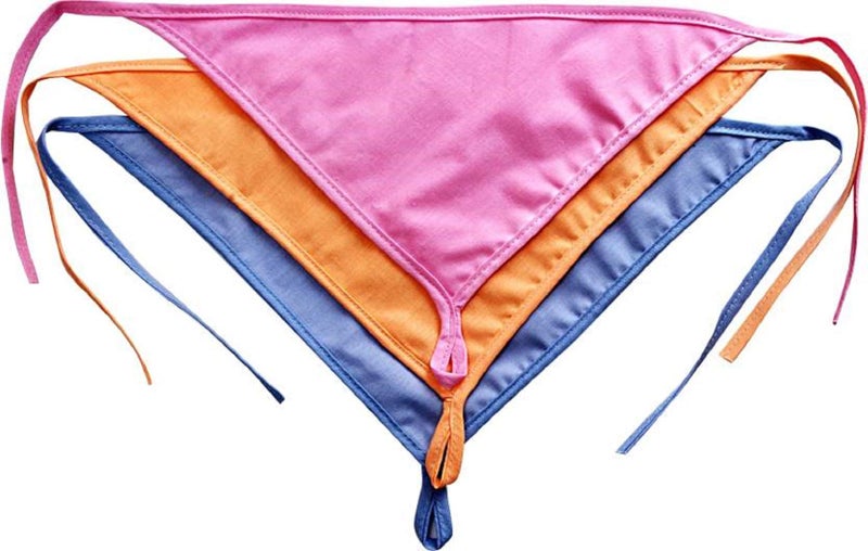 GOOD LUCK GoodLuck Triangle Shape Nappy for New Born Baby - Cotton Cloth Diapers/Langot for Babies # 0-6 Months # Double Layer Nappies Washable and Reusable (Triangle Shape Set of 12 Pcs) - Image 2