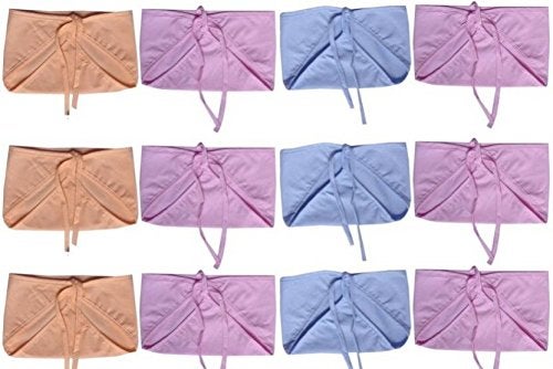 GOOD LUCK GoodLuck Triangle Shape Nappy for New Born Baby - Cotton Cloth Diapers/Langot for Babies # 0-6 Months # Double Layer Nappies Washable and Reusable (Triangle Shape Set of 12 Pcs) - Image 3