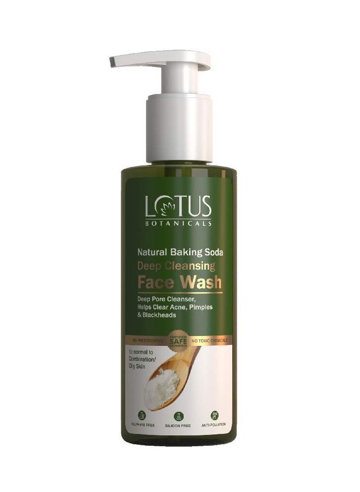 Lotus Lotus Botanicals Baking Soda Deep Cleansing Face Wash | Oil Control Anti  Acne  Sulphate Silicon & Chemical Free  For Normal Oily or Combination Skin  180ml  - Image 1