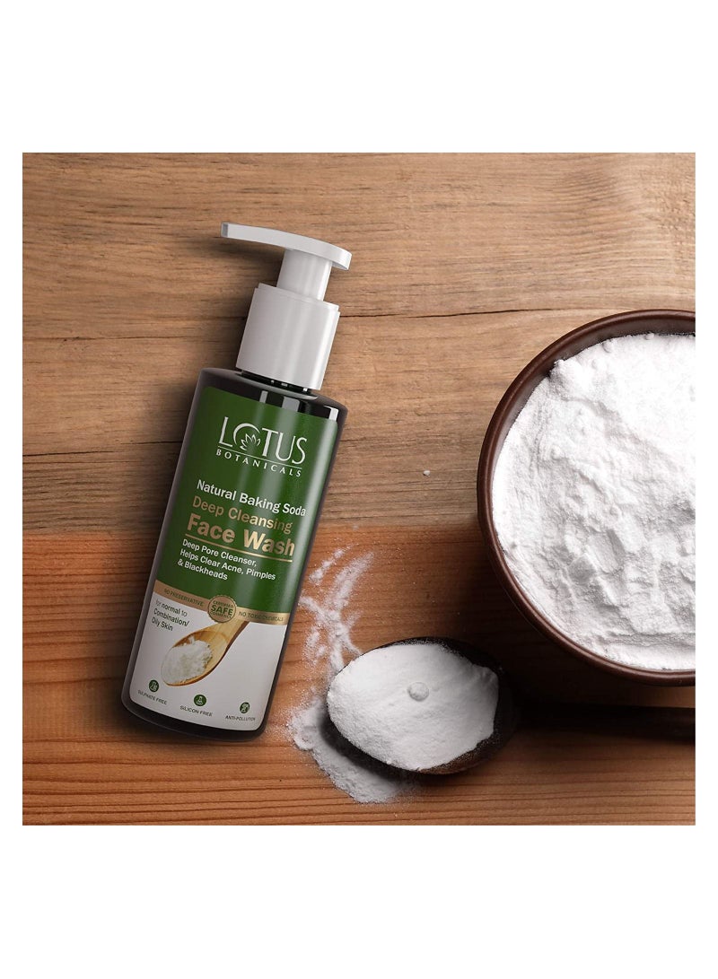 Lotus Lotus Botanicals Baking Soda Deep Cleansing Face Wash | Oil Control Anti  Acne  Sulphate Silicon & Chemical Free  For Normal Oily or Combination Skin  180ml  - Image 3