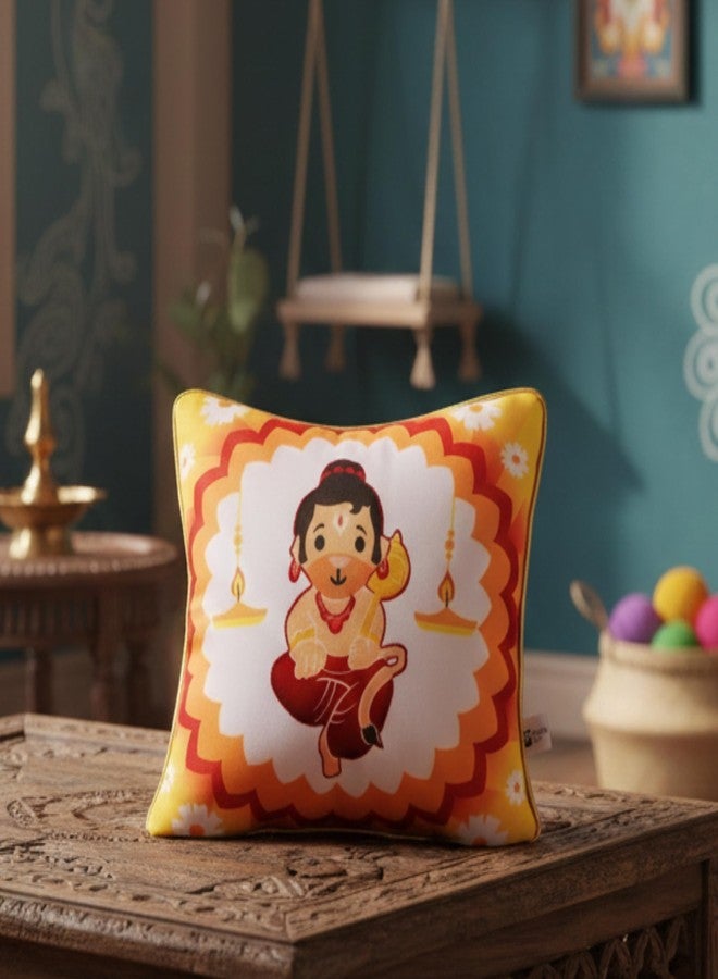 Panda's Box Hanuman Musical Plush Pillow | Soft Huggable Mantra Chanting Cushion for Babies & Kids | Calm & Devotional Nursery Décor | 25 CM - Image 3