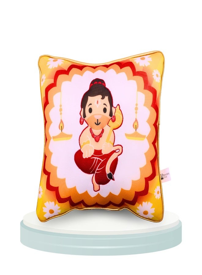 Panda's Box Hanuman Musical Plush Pillow | Soft Huggable Mantra Chanting Cushion for Babies & Kids | Calm & Devotional Nursery Décor | 25 CM - Image 1