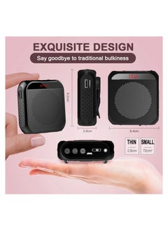 Generic Voice Amplifier with Wired Microphone Headset, Portable Rechargeable PA System Speaker Personal Microphone Speech Amplifier, Loudspeaker for Teachers, Tour Guides/Coaches Metting/Yoga/Fitness (Black)  - Image 4