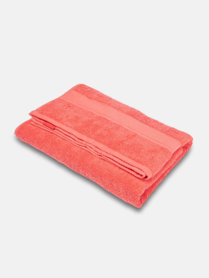 TIQH Ultra Absorbent and Eco-Friendly 100% Bamboo Cotton Bath Towel - 30" x60" (Coral) - Image 4