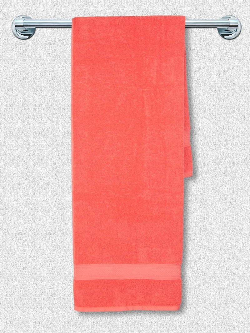 TIQH Ultra Absorbent and Eco-Friendly 100% Bamboo Cotton Bath Towel - 30" x60" (Coral) - Image 1