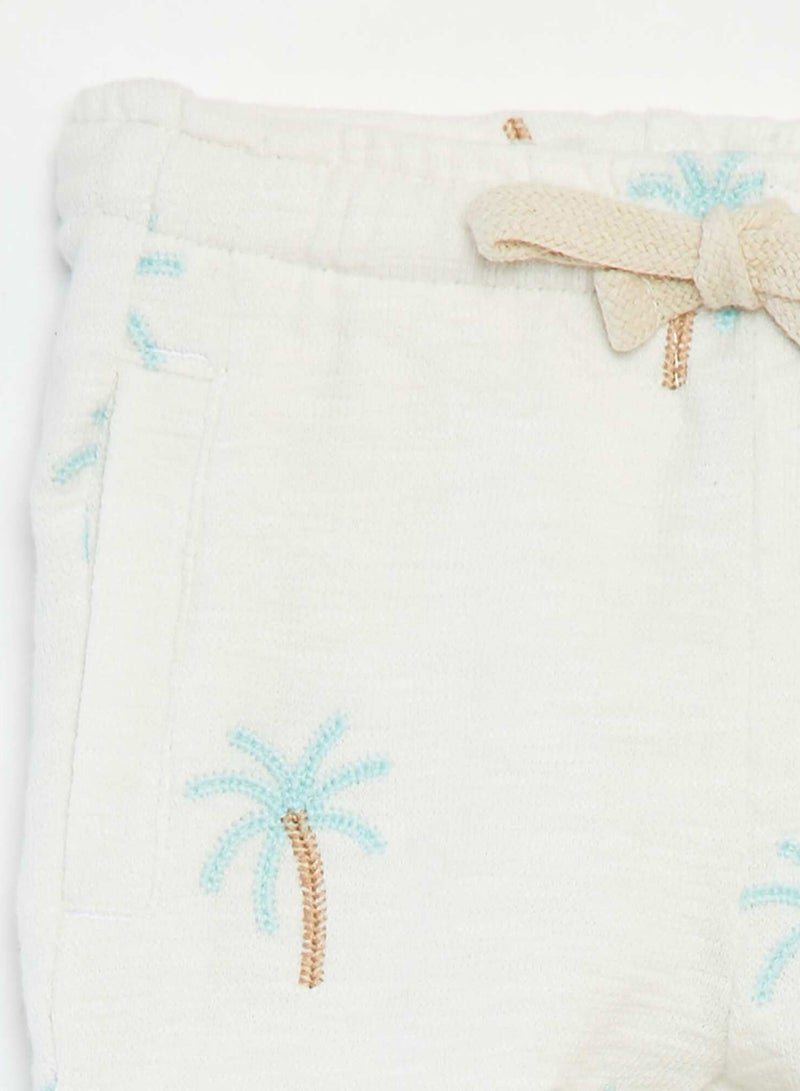Kiabi Wide-Leg Trousers With Print White - Image 3