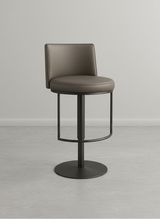 YI ONE Bar Chair & Bar Stool – Titanium PU Leather Seat with Swivel Rotation, Adjustable Height, Footrest & Back Support, High-Quality Modern Design for Kitchen & Home - Image 1