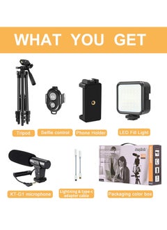 ELTRAZONE YouTube Vlogging Starter Kit – Complete Set with HD Camera, Microphone, Tripod, LED Ring Light, and Accessories for Beginner Content Creators, Vloggers, and Streamers – All-in-One Bundle for High-Quality Videos  - Image 3