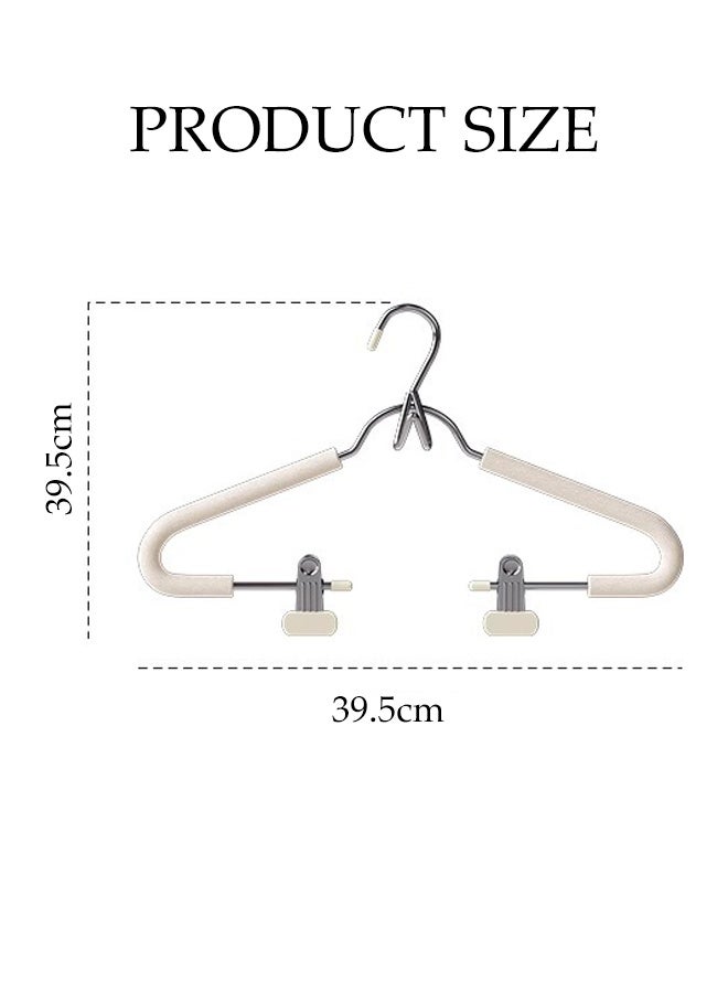 DUNISO 5pcs Sponge Clothes Hangers with Clips 360° Swivel Hook Non-slip Felt Trousers Hangers Non Marking Clothes Hanger Set Space-Saving Clothes Hangers for Shirts, Pants, Dresses, Skirts, Coats - Image 4