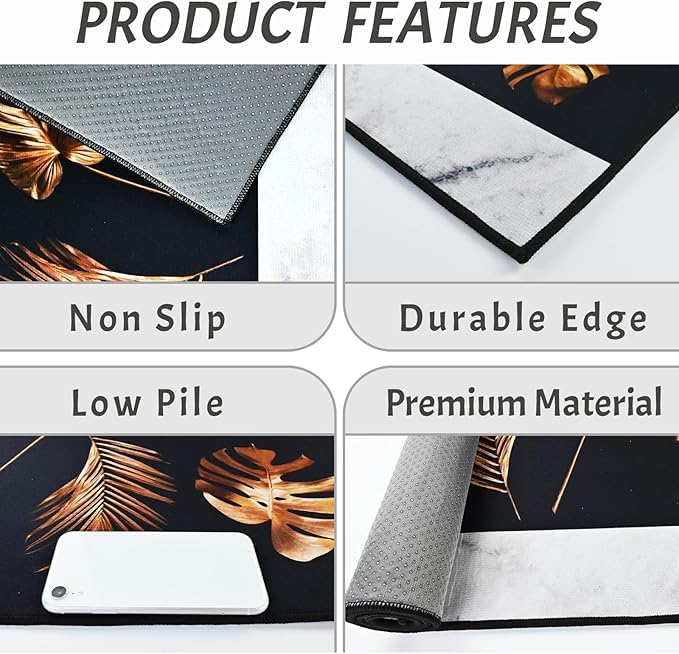 Calyrex Kitchen Rug 2Piece NonSlip Washable Kitchen Mats and Rug Runner Set WaterAbsorbent and DirtRepellent Kitchen Floor Mat - Image 4
