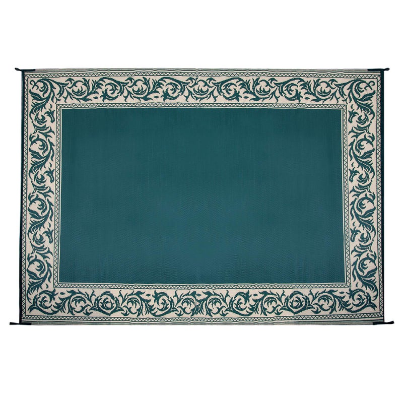 Stylish Camping Ming's Mark RD4 Stylish Camping Reversible Classical Patio Mat - 6' x 9', Green/Beige - Image 3