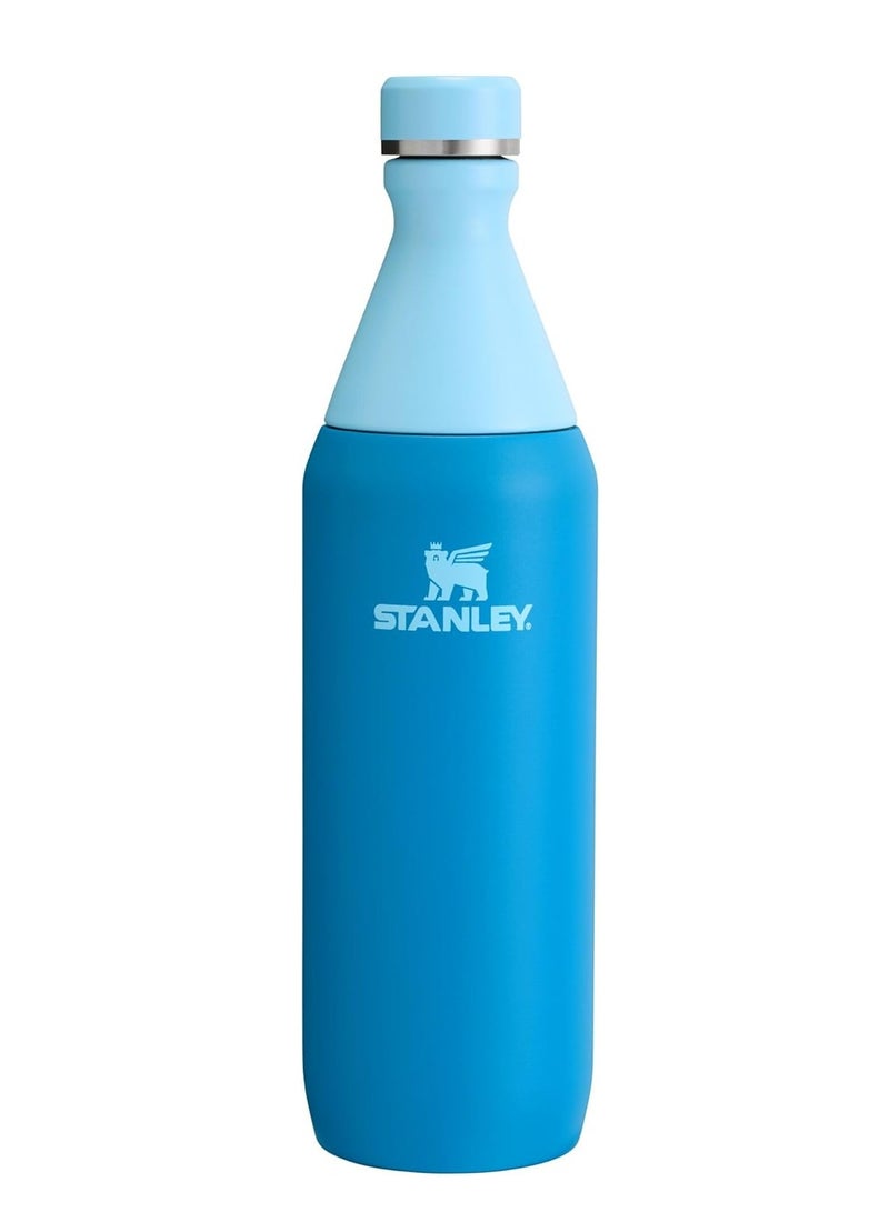 Stanley All Day Slim Bottle 20oz Leakproof Twist Lid Insulated Stainless Steel Water Bottle for Travel Gym & Outdoor BPA-Free Azure - Image 1