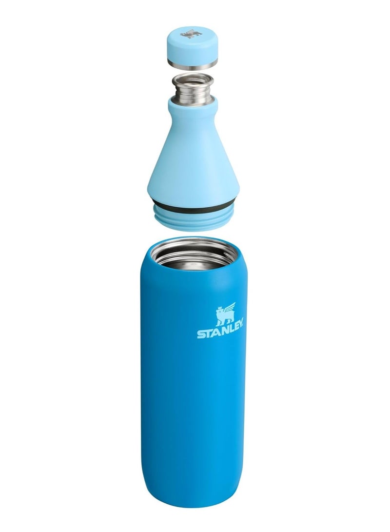 Stanley All Day Slim Bottle 20oz Leakproof Twist Lid Insulated Stainless Steel Water Bottle for Travel Gym & Outdoor BPA-Free Azure - Image 3